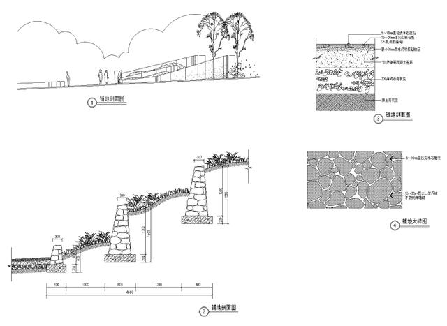 景观硬质铺装|130余套园林铺地CAD图案，经典分享