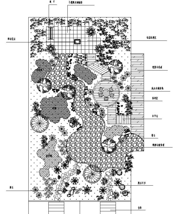 最全屋顶花园景观设计CAD平面图95套，经典收藏
