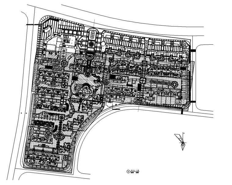 [湖南]长沙市某居住区园林景观工程施工图-索引总平面图