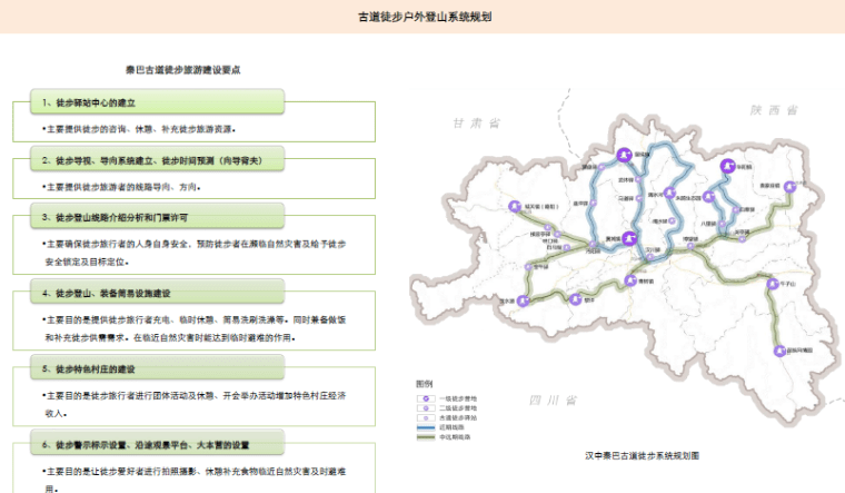 [陕西]汉中全域旅游发展总体规划设计方案-古道徒步户外登山系统规划