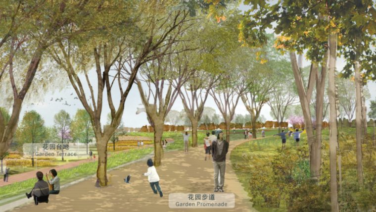 [山东]济南黄河公园景观设计方案－SOM-景观大道效果图