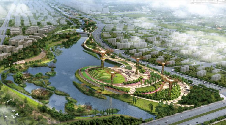 [河南]郑州梅河生态文化休闲水系景观设计-效果图4