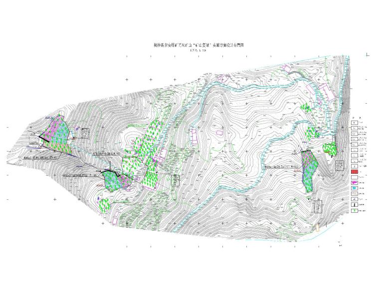 [四川]某矿山复绿改造景观施工图-吉安煤矿勘设计平面图