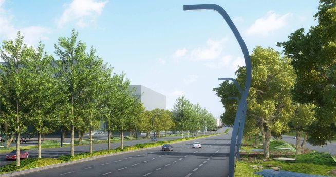 [长春]长德新区整体城市道路景观设计方案-绿色低碳大道效果图