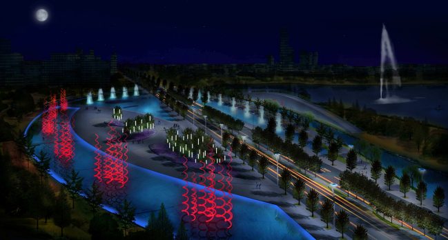 [长春]长德新区整体城市道路景观设计方案-休闲湖光路效果图