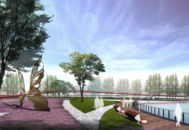 [云南]昆明滨河带状公园景观设计方案-滨水景观效果图