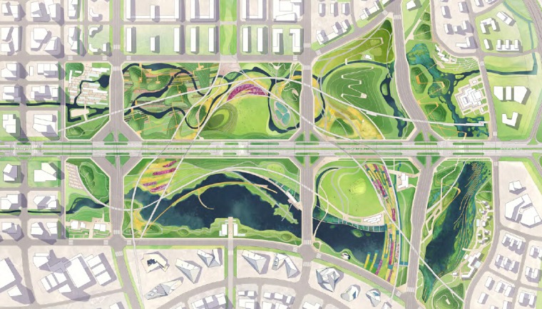 [四川]成都生态城市公园景观设计方案-总平面图