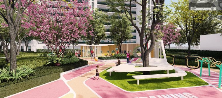 [浙江]桐乡现代简洁居住区景观设计方案-儿童 老年活动中心效果图2
