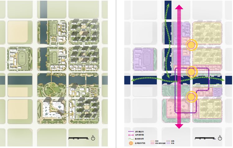 [河南]郑州城市设计及住宅商业景观项目-规划总平面图及规划结构