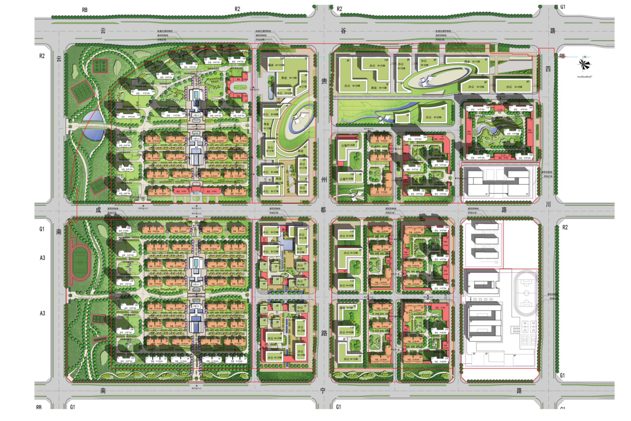 安徽合肥创新城混合用地商业住宅景观项目-总平面图
