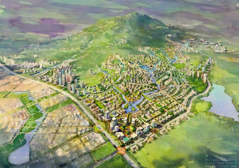 [山东]青岛小珠山城市片区景观设计方案-鸟瞰图
