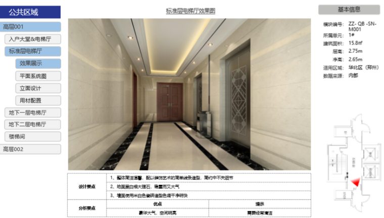 房地产公司住宅产品标准手册（室内篇）-标准层电梯厅效果图