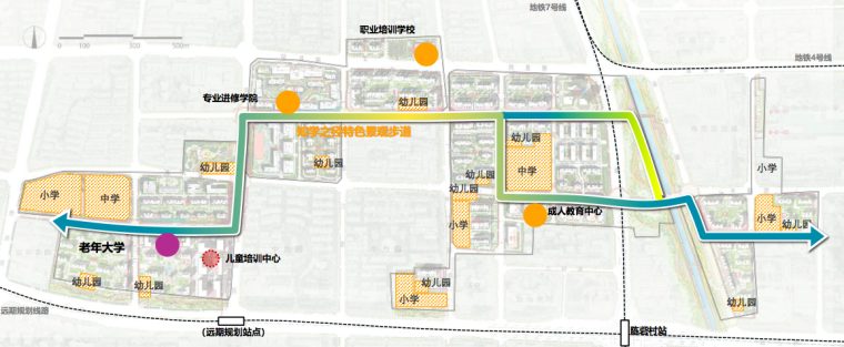 [郑州]教育主题城中村街道景观改造设计方案-总平面图