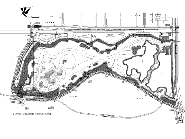 滨湖生态公园岭南文化园林景全套cad施工图纸案例