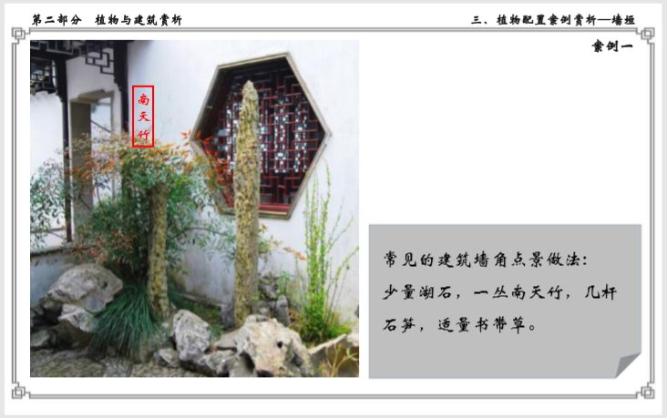 浅谈植物与中式建筑的关系（145页）-常见的建筑墙角点景做法