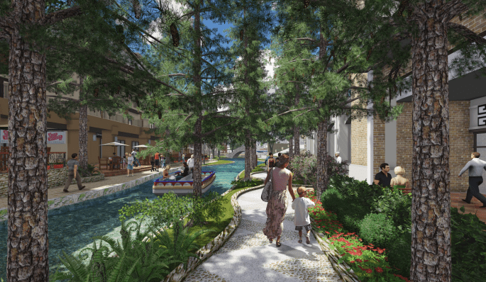 美林湖滨河水韵区商业街景观方案设计