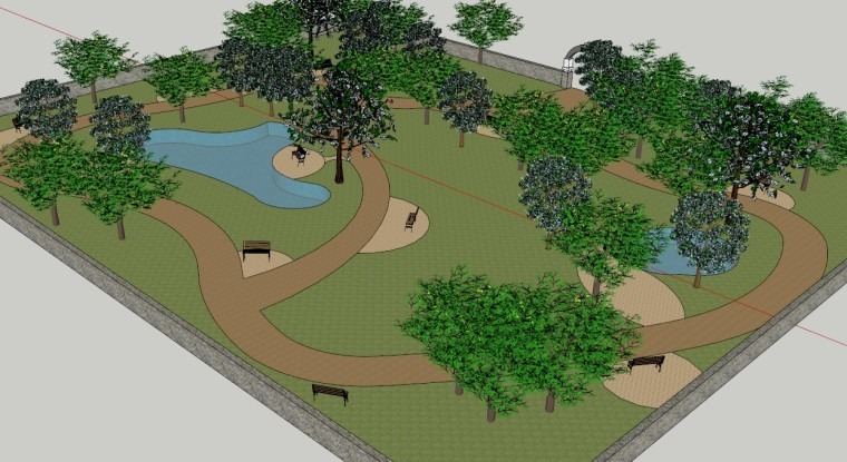 10套市政公园景观设计SU模型分享