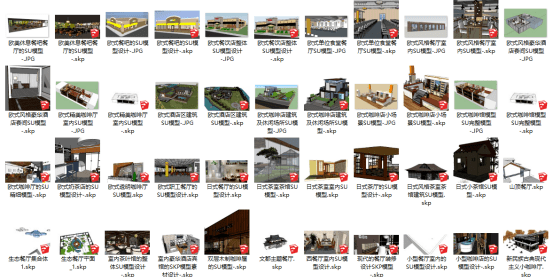 36类建筑物SU模型库分享-VIP景观网