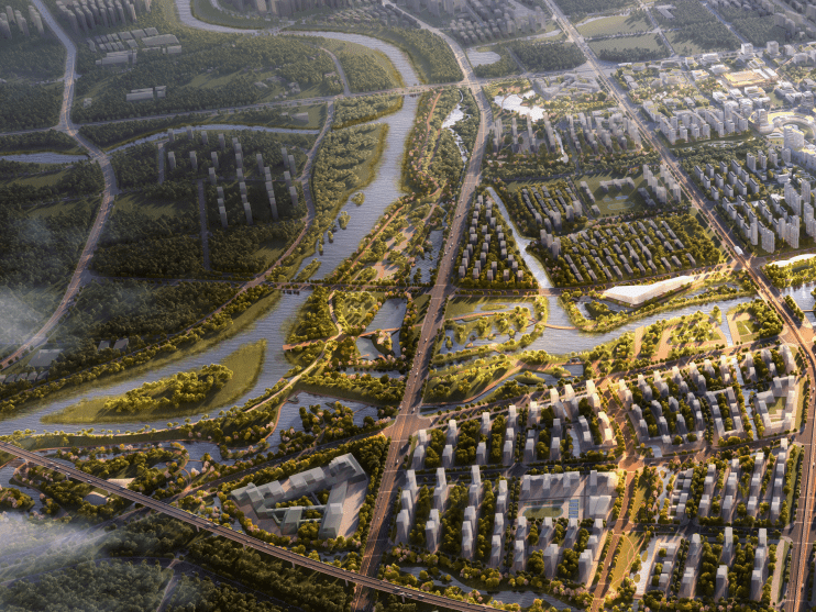 芜湖扁担河沿线地块概念性规划及城市设计高端国际+引领荟萃城市规划-VIP景观网